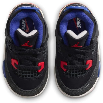 Toddler's Jordan 4 Retro OG Black/Fire Red-Deep Royal Blue (IB4387 003)