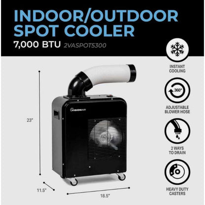 7,000 BTU Portable Indoor/Outdoor Spot Cooler Air Conditioner