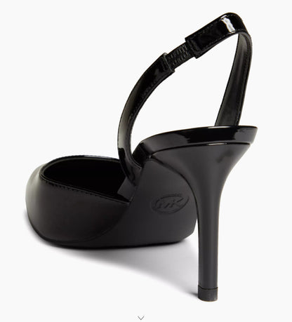 MICHAEL Michael Kors Alina Flex Slingback Pumps - Black Patent Leather