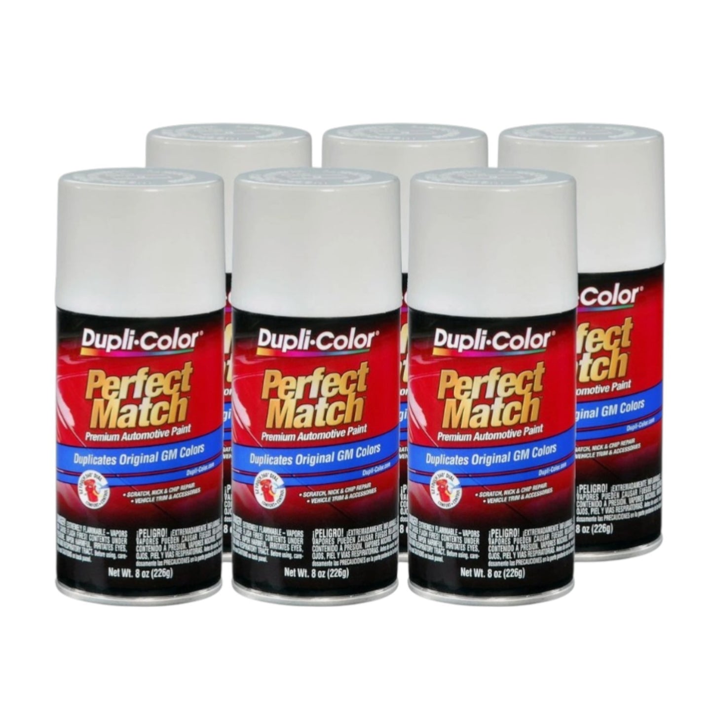 Duplicolor BGM0434 (6-Pack) Perfect Match Aerosol Paint GM WA8624, Olympic White