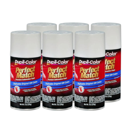 Duplicolor BGM0434 (6-Pack) Perfect Match Aerosol Paint GM WA8624, Olympic White