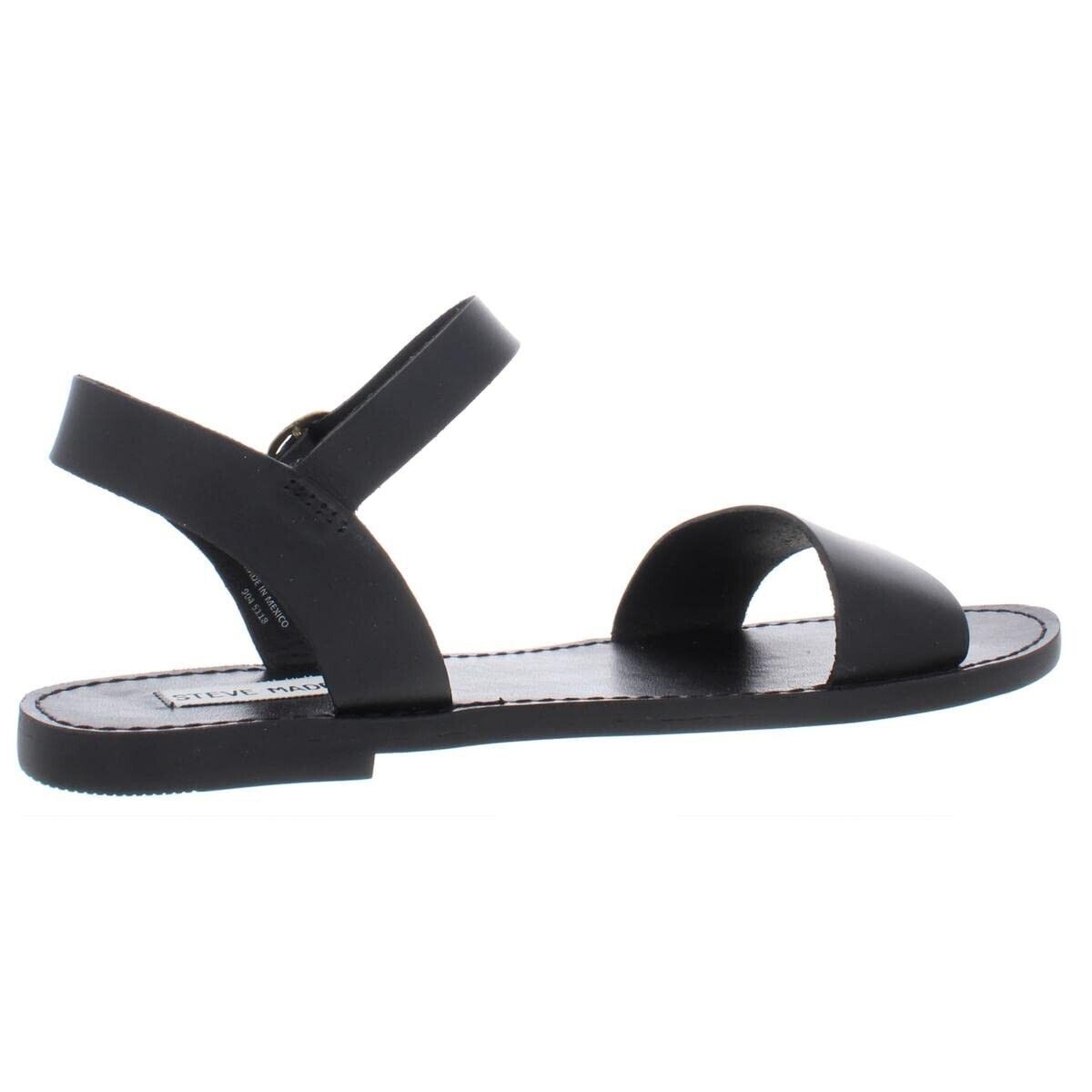 Steve Madden Women's Donddi Sandal - Black Leather Size 8 NIB