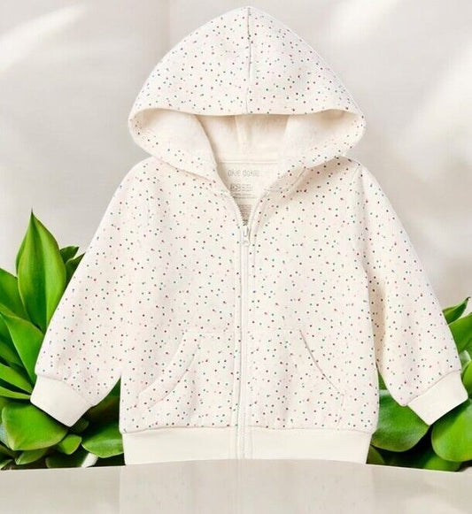 Okie Dokie Baby Girls Fleece Hooded Lightweight Jacket,Polar Bear, 9 Months