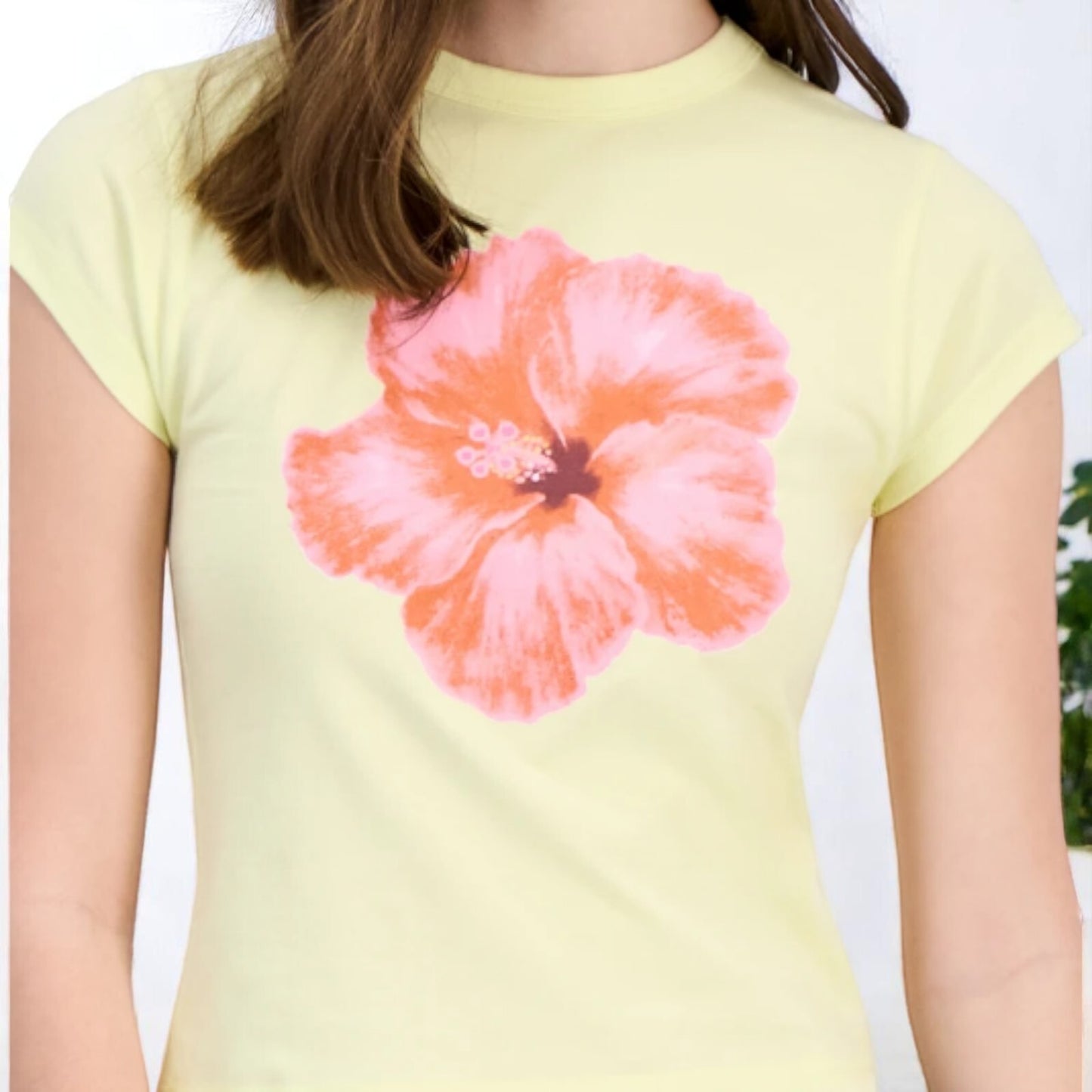 Grayson Threads, The Label Juniors' Hibiscus Graphic T-Shirt XS, S, M, L, XL