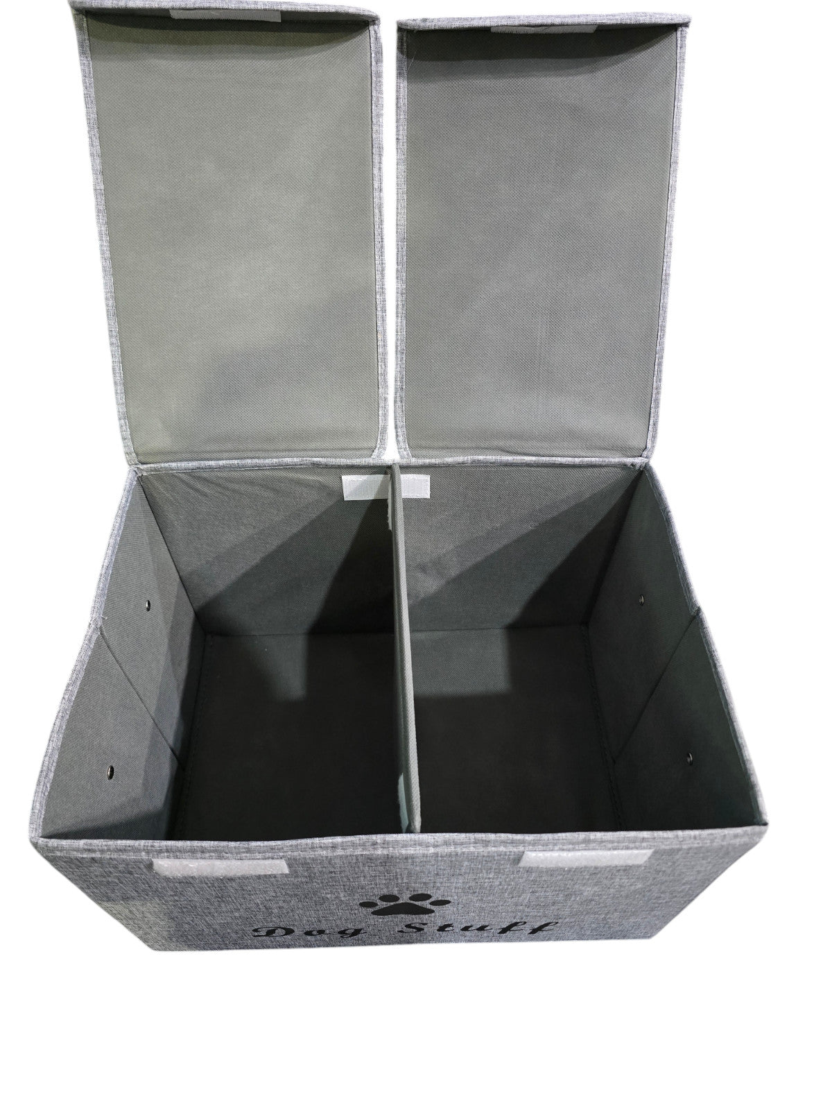Large Linen Fabric Foldable Storage Cubes Bin Box Containers with Lid and Handle