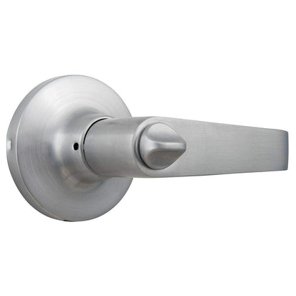Commercial 2-3/4 in. Satin Chrome Standard Duty Keyed Entry Door Lever