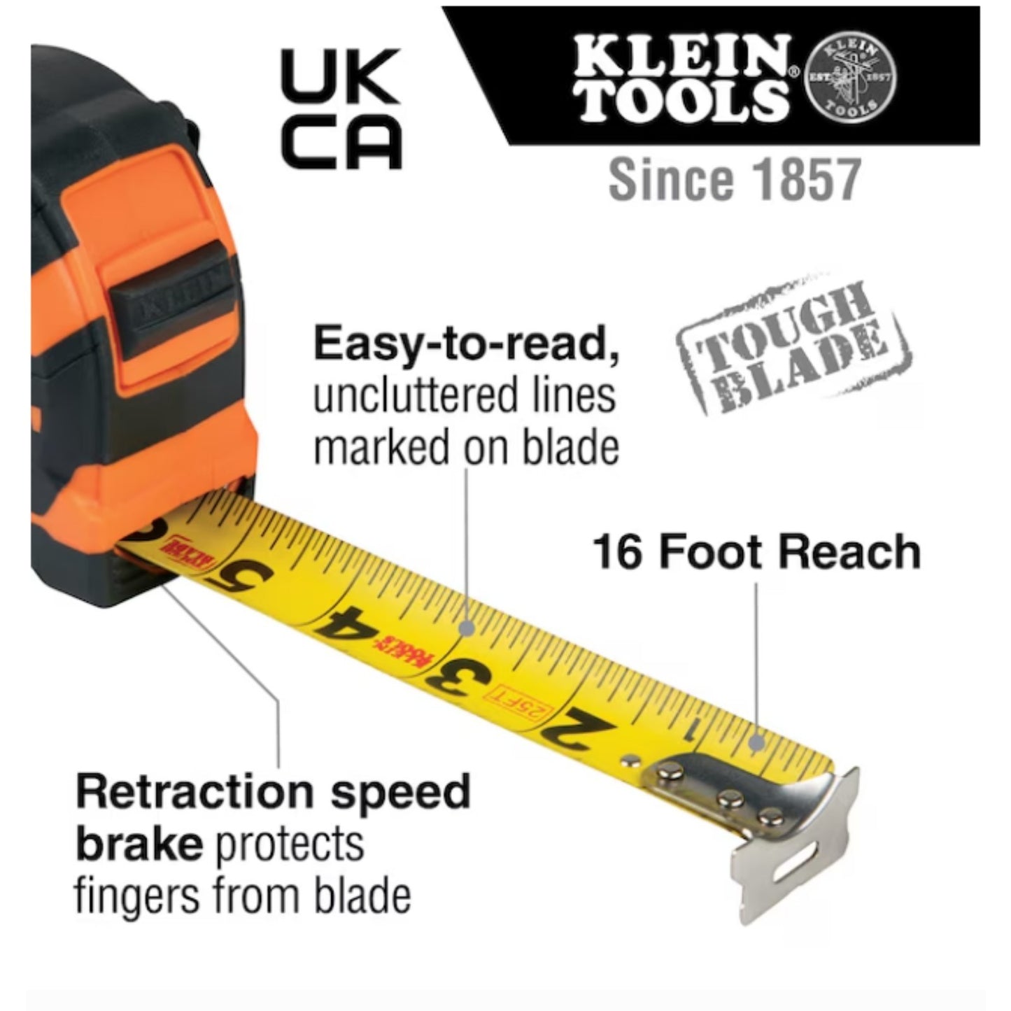 NEW! Klein Tools Compact Tape Measure 2 Pack 25 Feet 13 Ft. Standout 9125KIT2