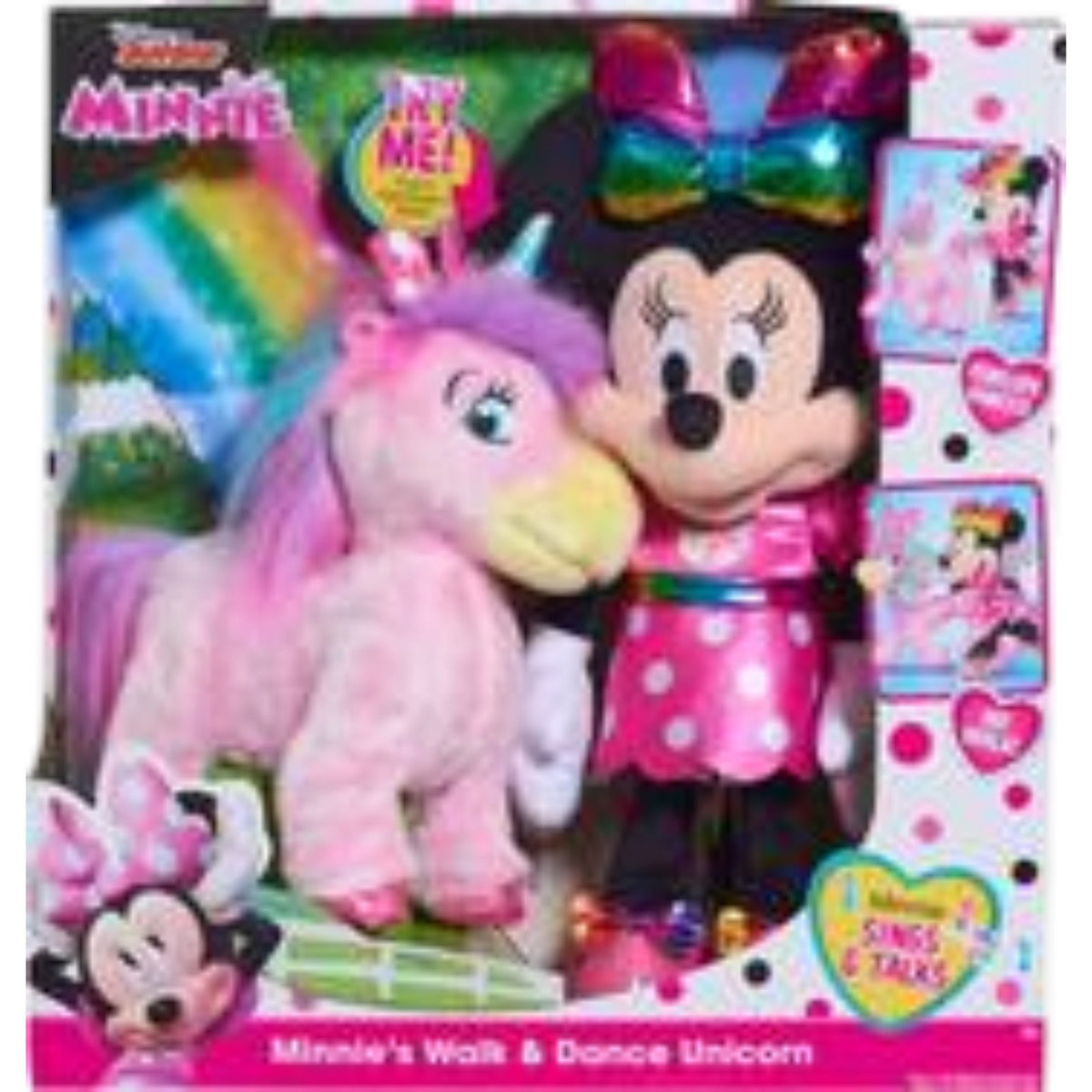 New Disney Junior Minnie's Walk & Dance Unicorn Sings Minnie Plush- Girl Gift