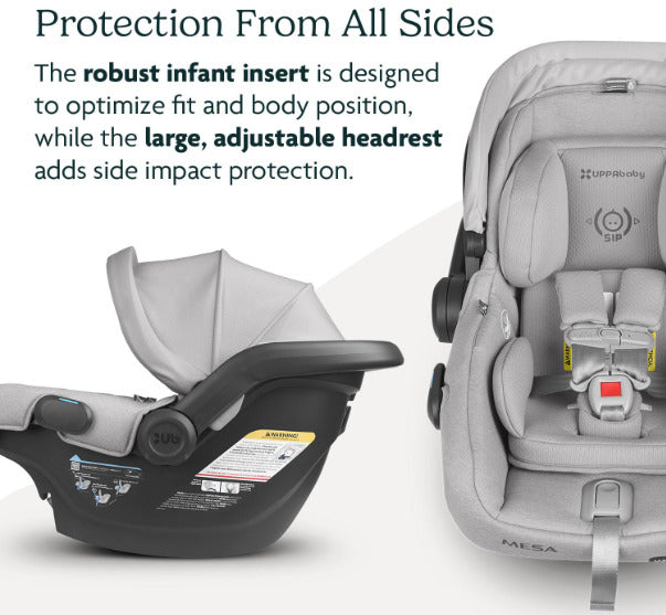 UPPAbaby MESA V2 Infant Seat- Stella (Grey mélange) + Base for MESA/MESA V2