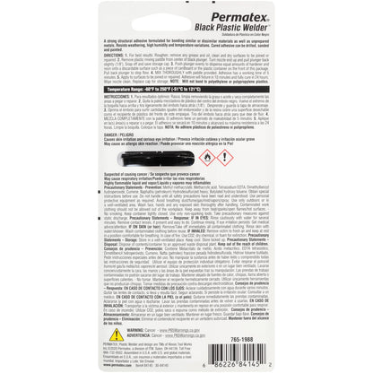 Permatex Permapoxy Black Plastic Weld
