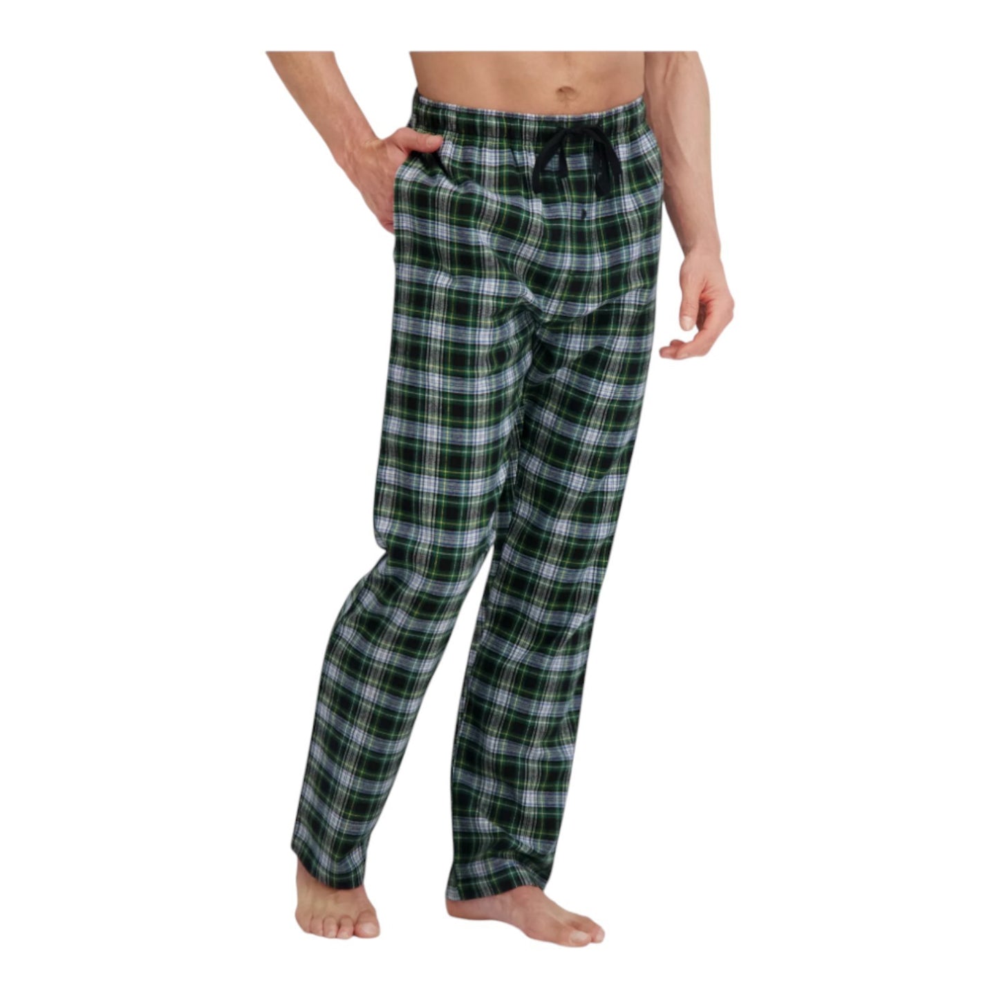 Hanes Men's Lightweight Yarn Dyed Flannel Sleep Pajama Lounge Pants for Men