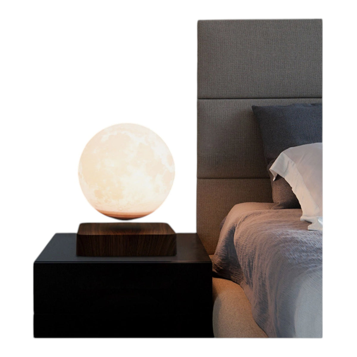 Levitating Moon Table Lamp, Magnetic Floating & Spinning Light