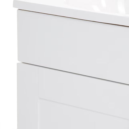 Project Source Dover 36 in White Single Sink Bathroom Vanity with White Top