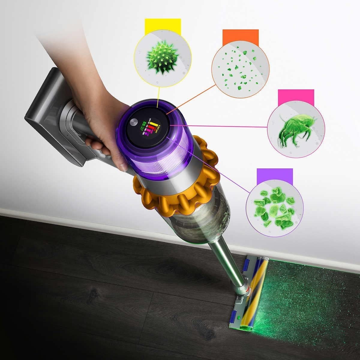 Dyson V15 Detect Total Clean Extra Cordless Vacuum - Yellow/Nickel