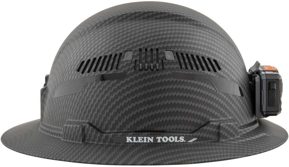 Klein Tools 60347 Hard Hat, Vented Full Brim, Class C, Premium KARBN Pattern