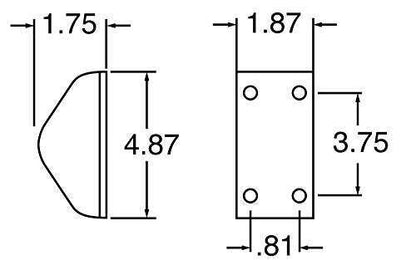 Truck Lite 1102 Guardian Deflector Mount (Model 12 Lamp)