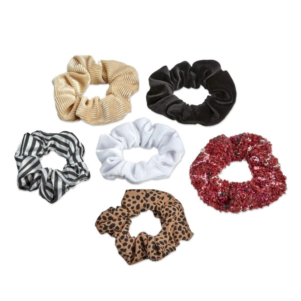 Scunci Original 6 Days of Scrunchies Gift Set - 6 Unique Hair Ties in Box