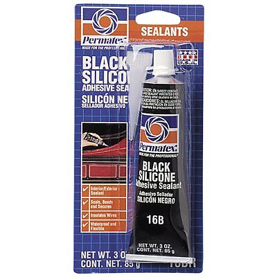 Permatex Black Silicone Adhesive Sealant (81158) (1)