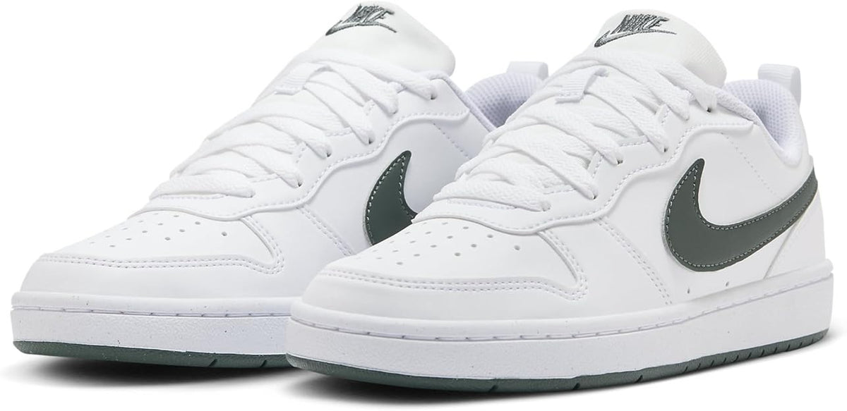 Nike Court Borough Low Recraft Big Kids' Shoes (White/Vintage Green) 5.5y