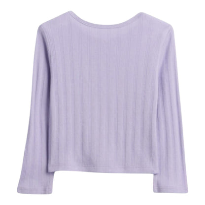Baby Gap & Toddler Pointelle Long Sleeve T-Shirt | Color = Orchid & Pink