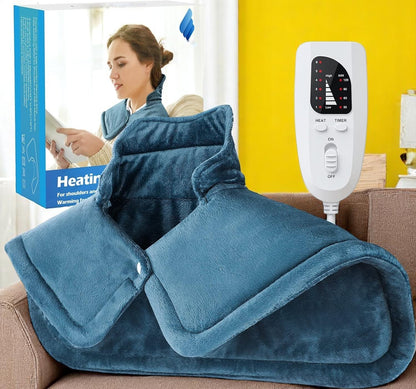 NIUONSIX Heating Pad for Neck and Shoulders 2lb Weighted Heating Pad Blue NEW