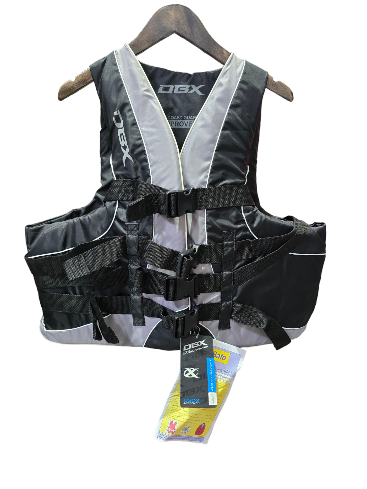 NWT! DBX Adult 4 Buckle Nylon Flotation Vest- Various