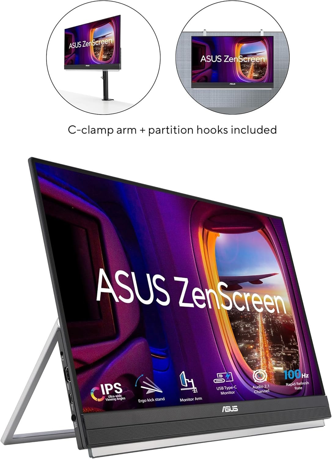 Asus ZenScreen MB229CF 22" Class Full HD LED Monitor 16:9