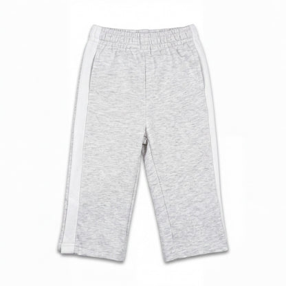 NWT Girls 90 Degree by Reflex 3 Piece Activewear Set, Gray with White Stripe