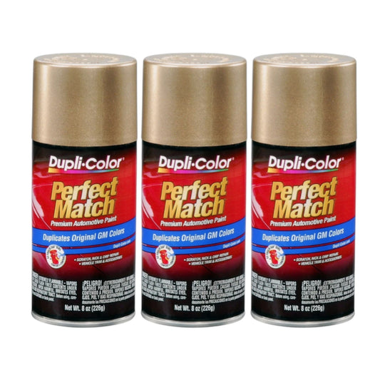 Duplicolor BGM0491 (3-Pack) Perfect Match Aerosol Paint GM WA398E, Metallic Gold