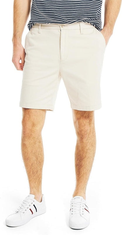 Nautica Mens Deck Shorts, 8.5" inseam, Classic Fit, Nautica Stone, 32W, NEW
