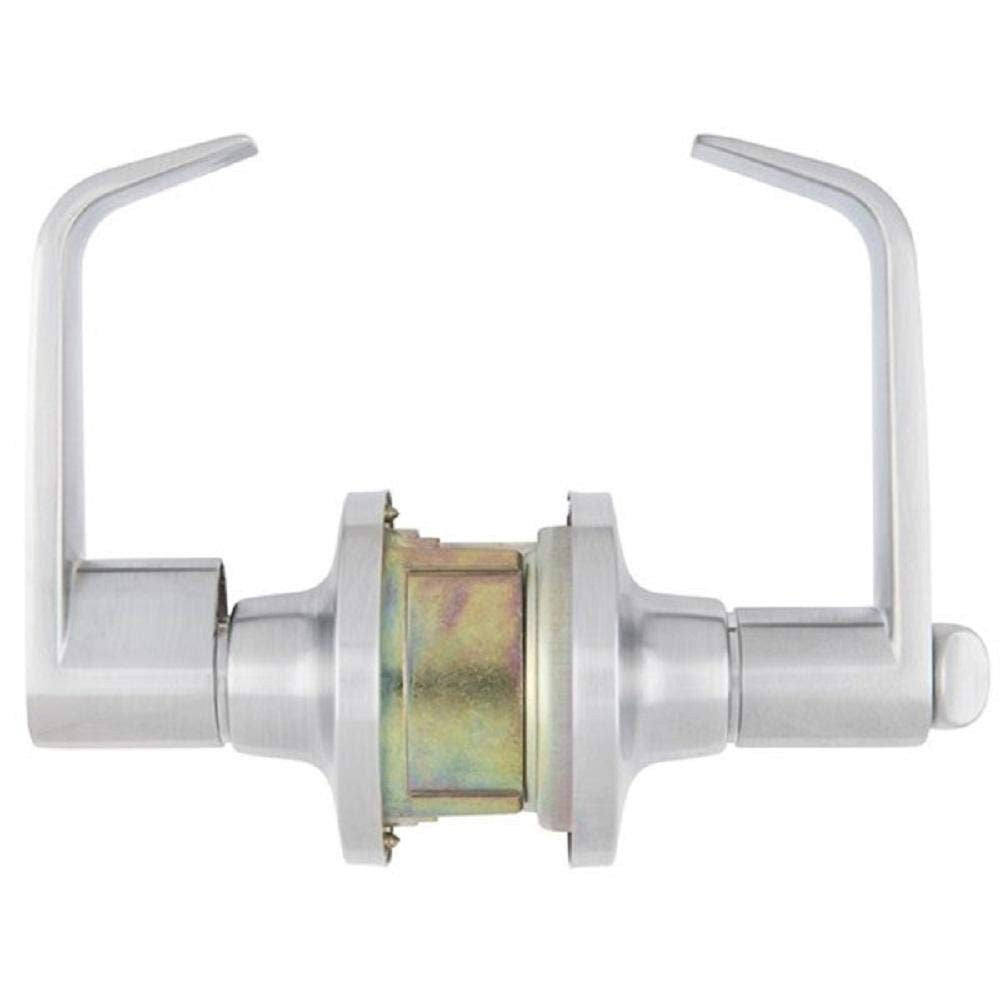 Commercial 2-3/4 in. Satin Chrome Standard Duty Keyed Entry Door Lever