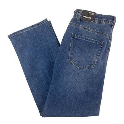 New Express Women’s Straight Mid Rise Blue Jeans Denim - Tie Belt - 10041DDM