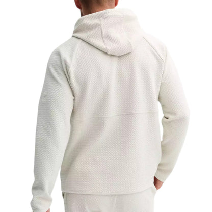 NWT - Men's FLX Textured Fleece Hoodie - Soft Cozy - Oatmeal Heather - Tall
