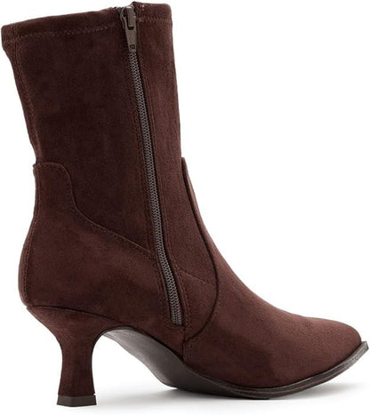 Dolce Vita DV Lalana Boots Womens Size 7 Brown Faux Suede Ankle Booties New