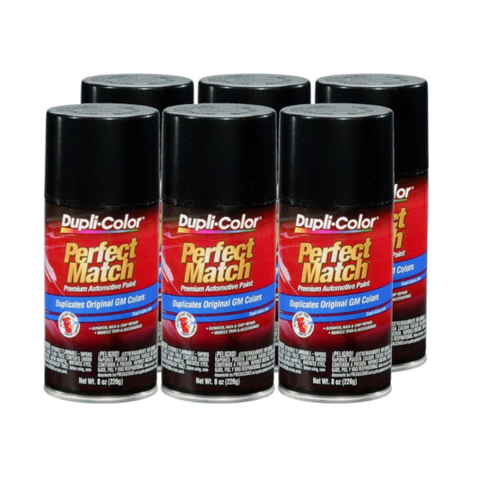 Duplicolor BGM0381 (6-Pack), Aerosol Paint for GM 14 WA8767, Metallic Black