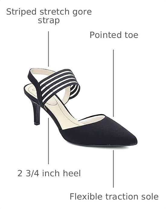 LifeStride Women's Sanya Pump, Black, 5 M US
