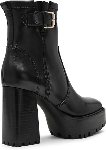 Steve Madden Women's Summit Ankle Boot Zip Boots Black