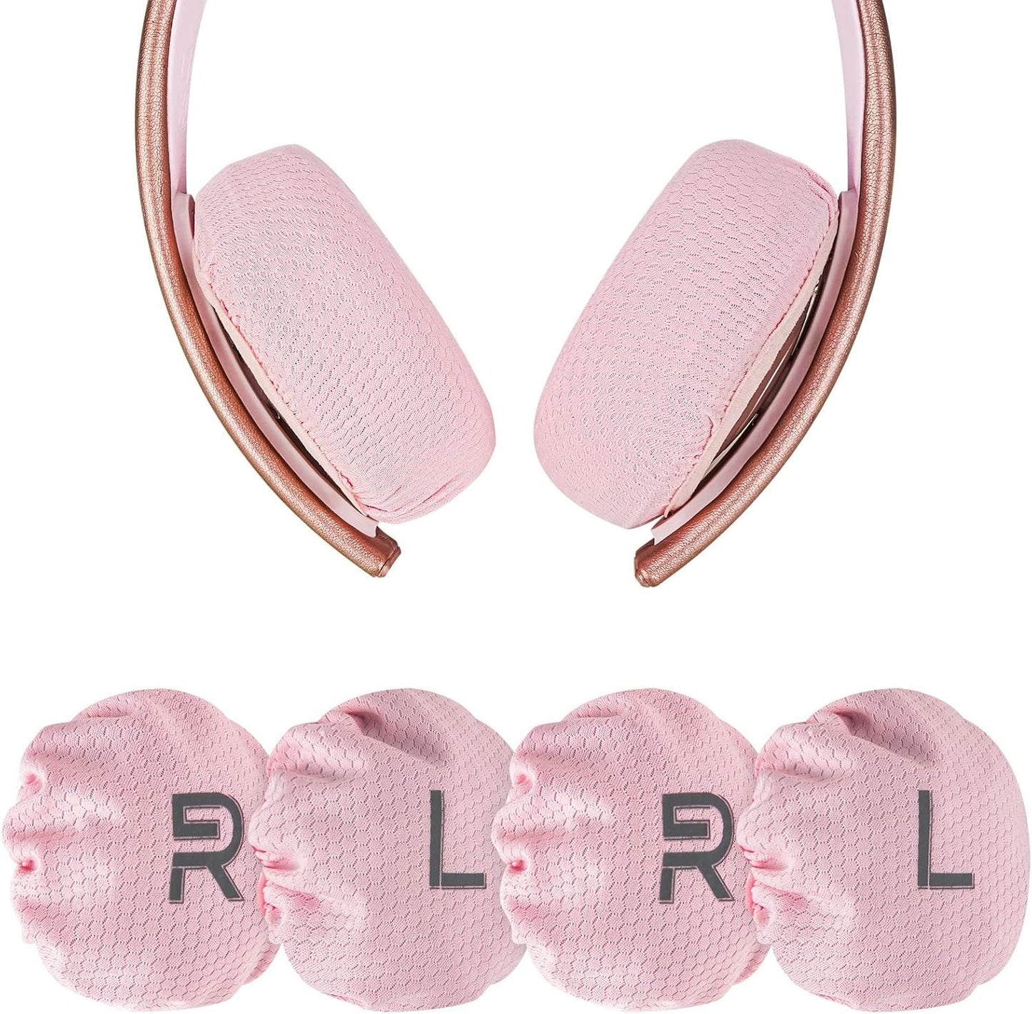 Geekria 2 Pairs Mesh Headphones Ear Covers, Product Safety Certified,  Pink - M