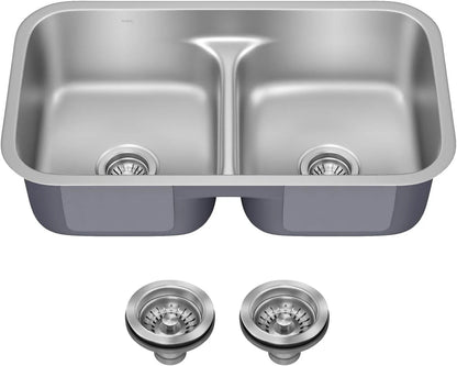 KRAUS Premier 32-inch 18 Gauge Undermount 50/50 Double Satin - KBU32