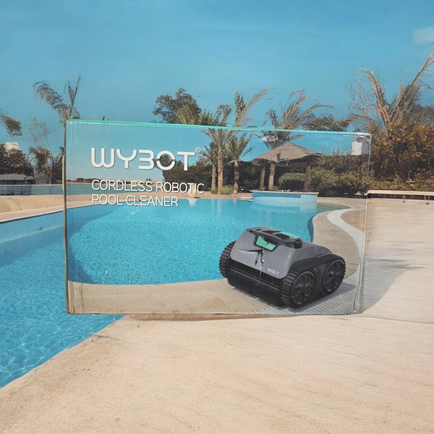 Wybot C1 Pro OS7010 Cordless Robotic Pool Cleaner, Gray/Green