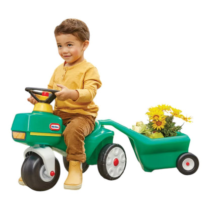 Little Tikes Tractor & Cart, Foot-to-Floor Ride-On, Green