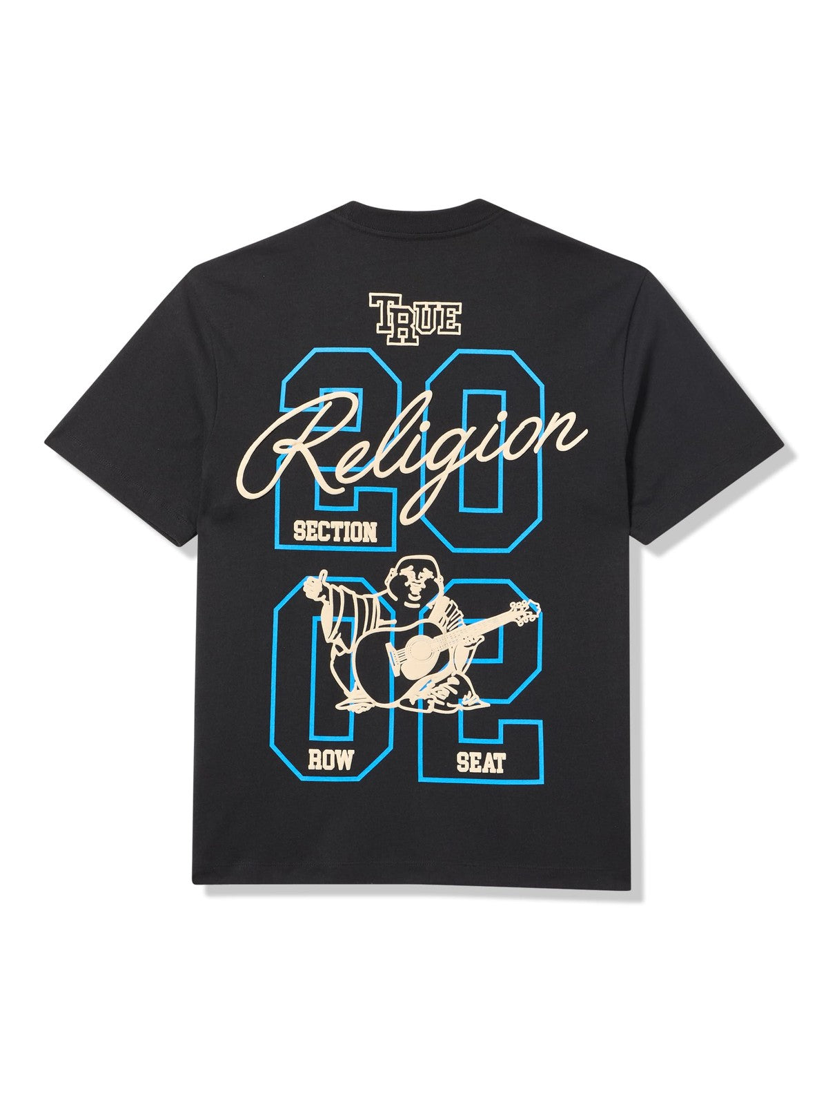 True Religion Men’s Short Sleeve University Tee– Crewneck Collegiate Logo