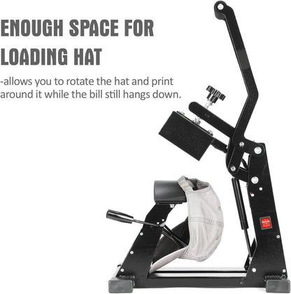 Hat Heat Press Machine for Caps with 2pcs Interchangeable Platens(6.7"x3.8", ...