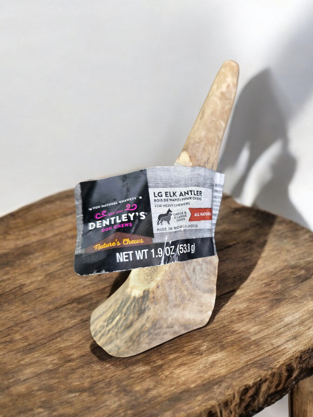 Dentley's Nature's Chews- Large Elk Antler Dog Chew