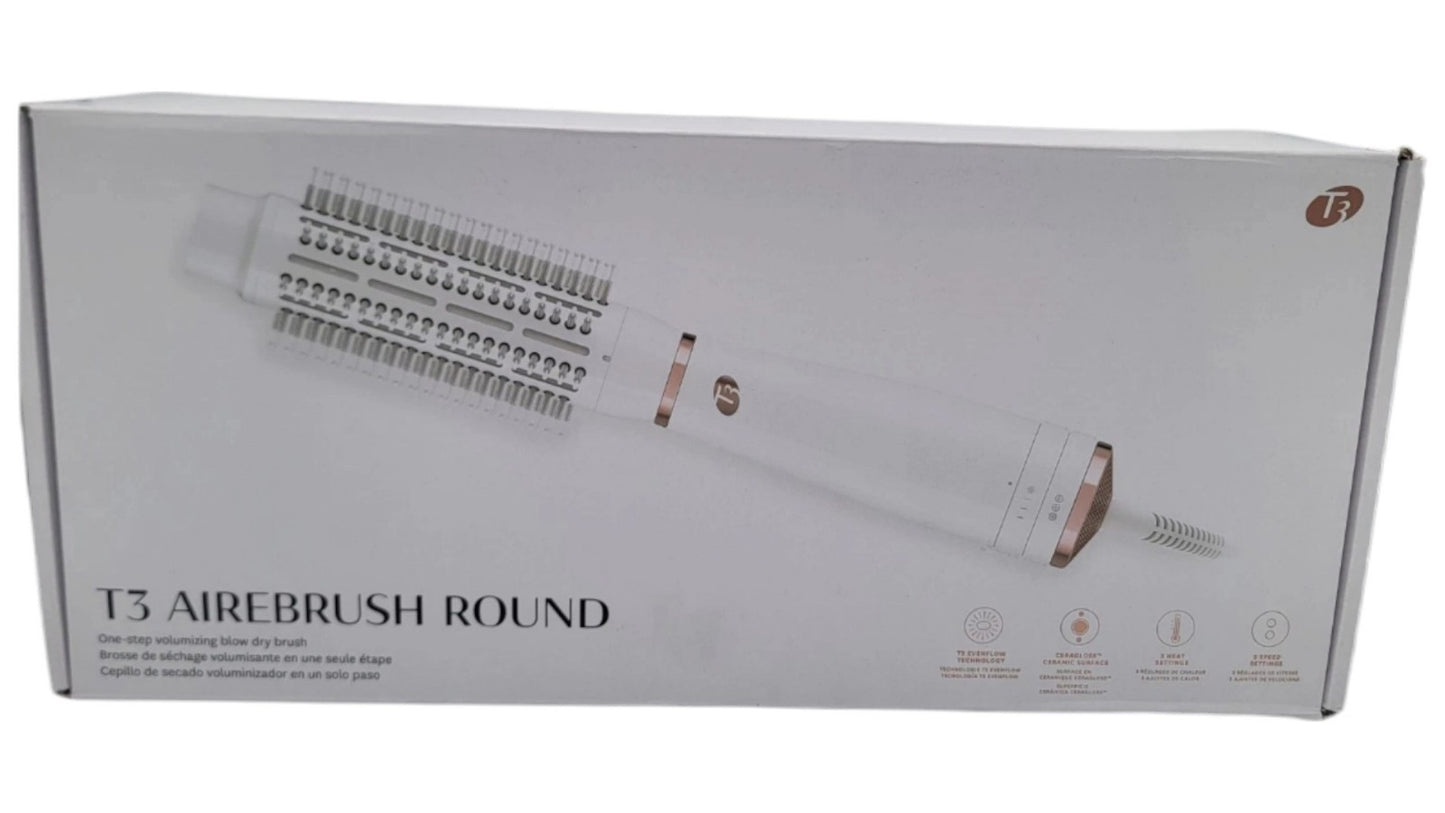 T3 AireBrush Round One-Step Smoothing & Volumizing Hair Dryer Brush, Round Brush