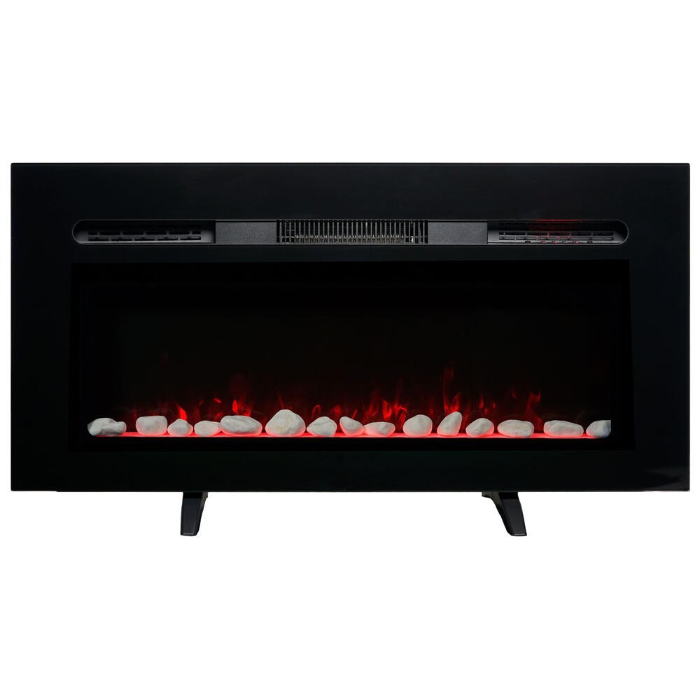 Paramount 36" Front Venting Slim Wall Mount Electric Fireplace-Black