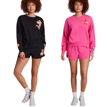 Reebok Women's Supergirl Graphic Sweatshirt & French Terry Graphic Shorts