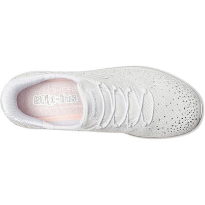 Women's Skechers Slip Ins Summit Brilliant Shine Sneakers Black or White Availab