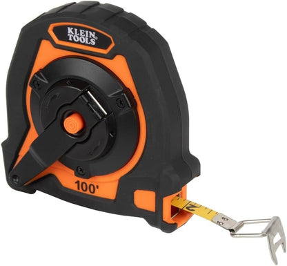 Klein Tools 94100CR Closed Reel Long Tape Measure, 100-Foot