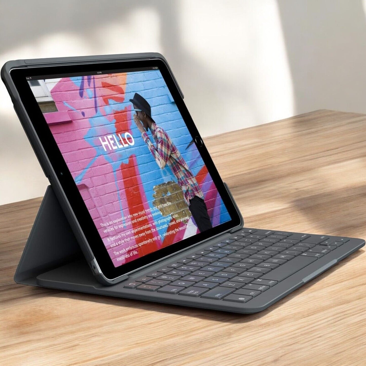 Logitech Slim Folio Keyboard Case iPad Generations 7, 8, 9 NEW: SEE DESCRIPTION